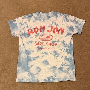 Ron Jon Tie-Dye Short Sleeve Tee - Blue and White